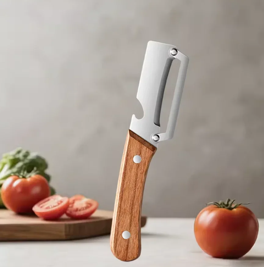 WXCOO Edelstahl-Küchenschere, multifunktionaler Obst- und Gemüseschäler, SK5-Spezialschere mit rutschfestem Griff – Detail 10