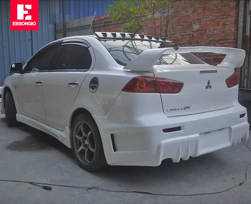 Car Styling materiale ABS Spoiler bianco Car Tail Wing decorazione baule posteriore Spoiler ali per Mitsubishi LANCER EVO dal 2010 al 2014