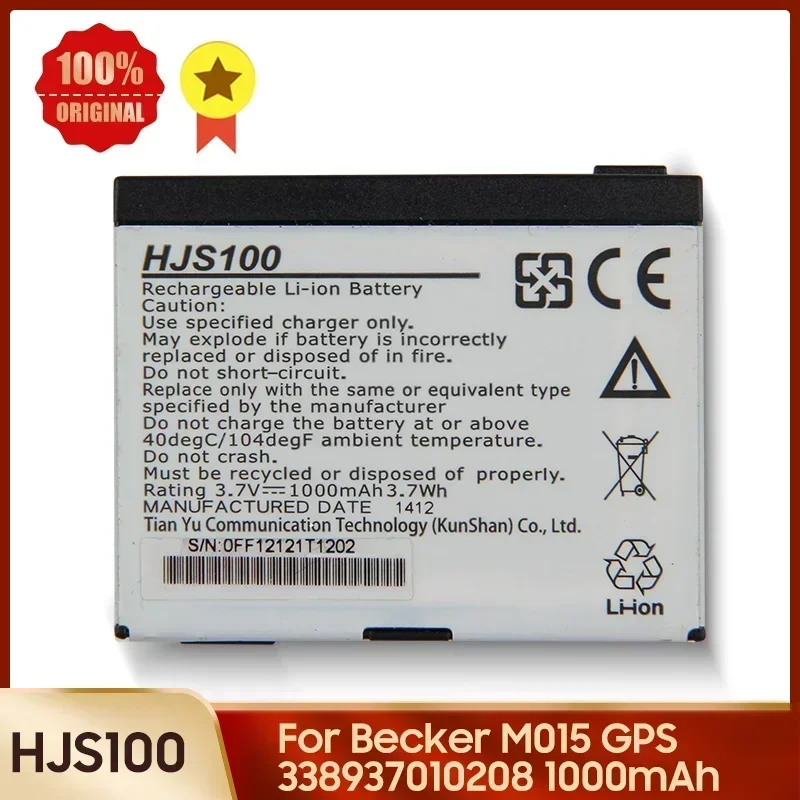 Replacement Battery HJS100 For Becker HJS-100 M015 GPS 338937010208 1000mAh High Quality Batteries