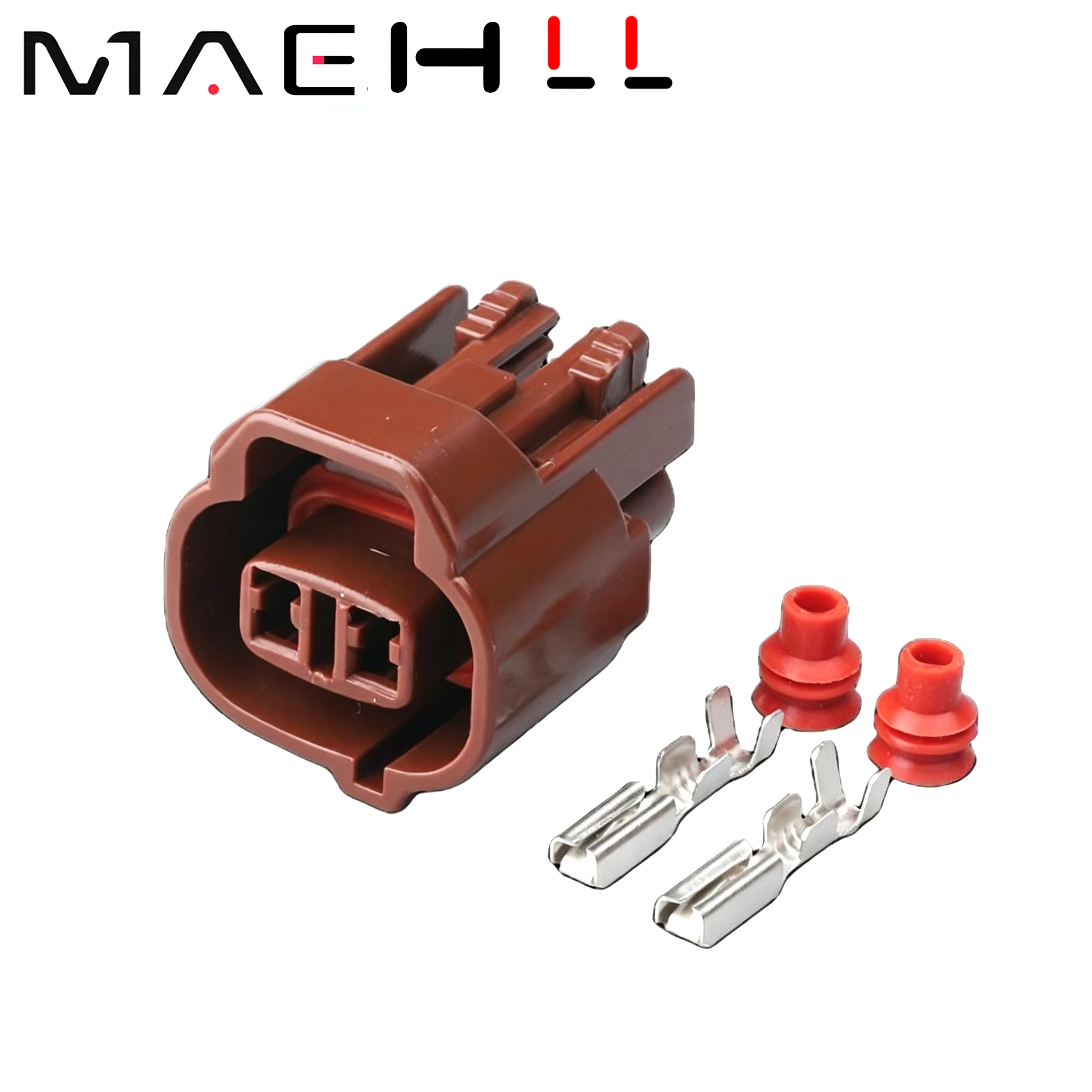 1/5Set 6189-0033 DJ7025-2-21 2-pin internal thread fuel injector connector plug brown connector
