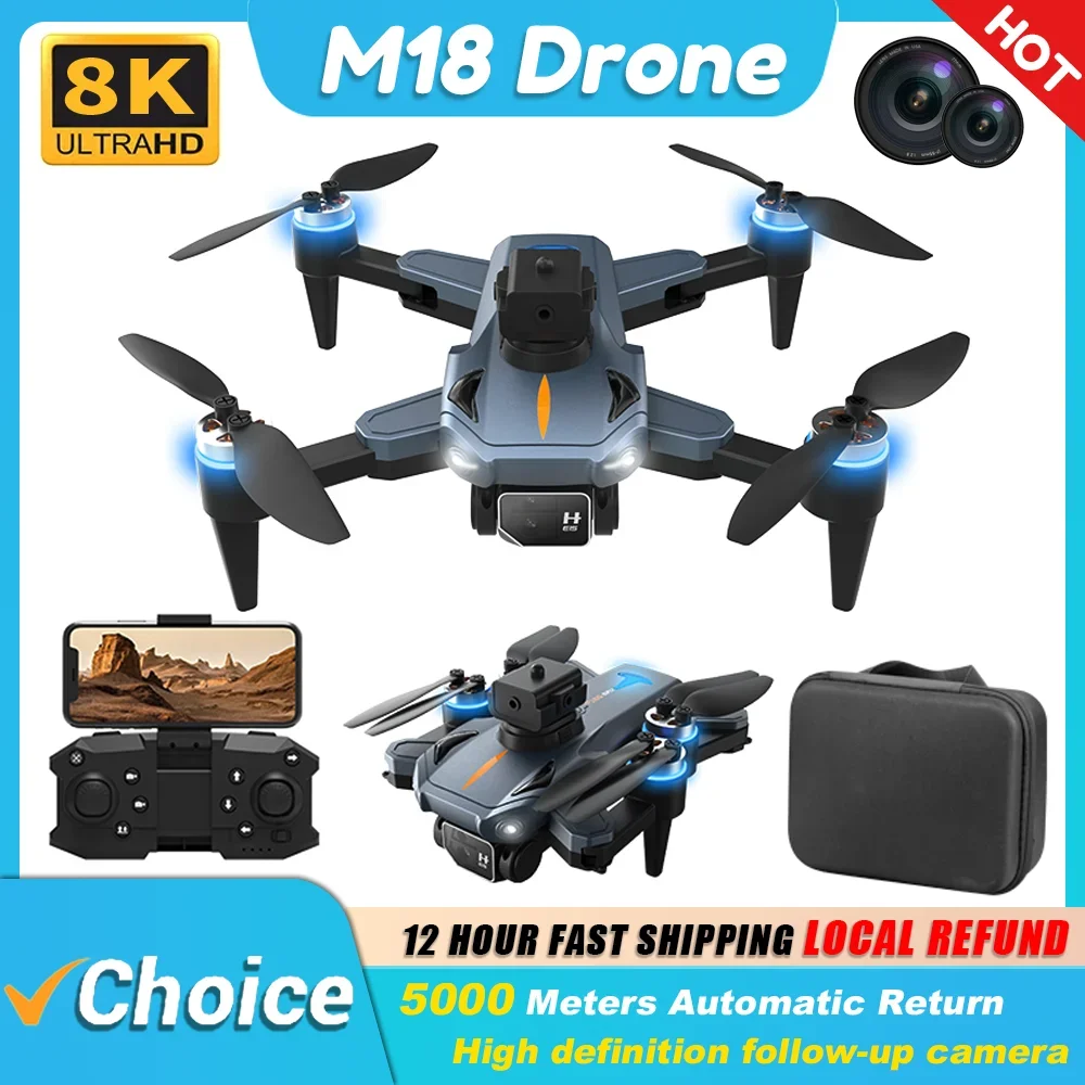 

2024 M18 PRO 8K HD Brushless Aerial Photography Folding Obstacle Avoidance Quadcopter Children's Toy