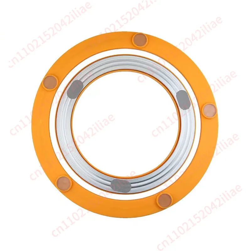 Dining table turntable household table glass solid wood base dining table rotating shaft glue dining track