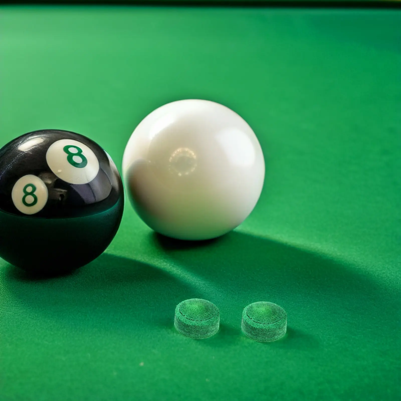 2Pcs Billiard Pool Cue Tips Layered Green High Wear Resistance Replacement Poolstick Tips Enhance Control Precision Snooker Kit