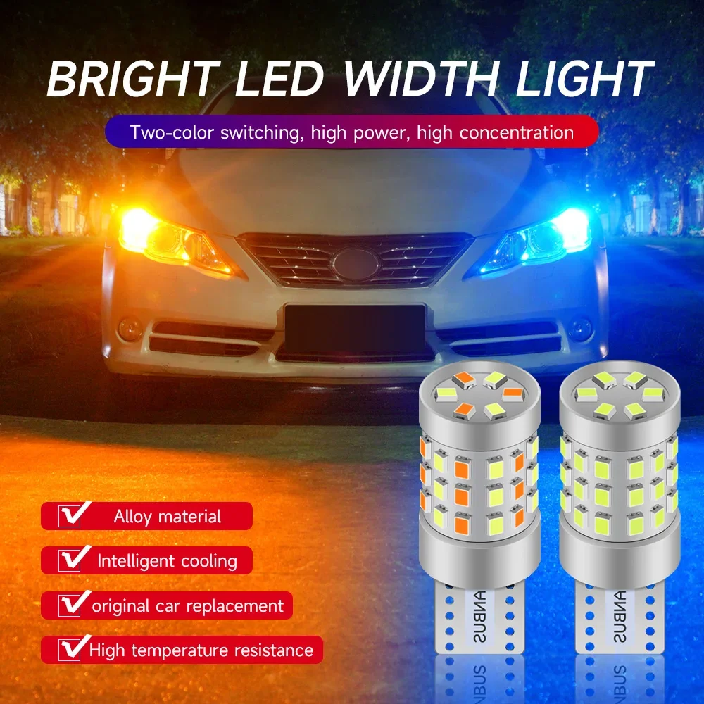 2pcs T10 W5W 194 501 Led Canbus No Error Car Interior Light T10 42 SMD 2016 Chip Pure White Instrument Lights Lamp Auto Bulb