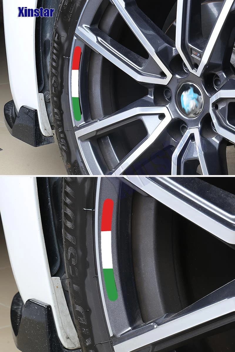 4Pcs 자동차 림 스티커 알파 로메오 Giulia Giulietta 159 156 MITO Stelvio 147 Sportiva 자동 액세서리