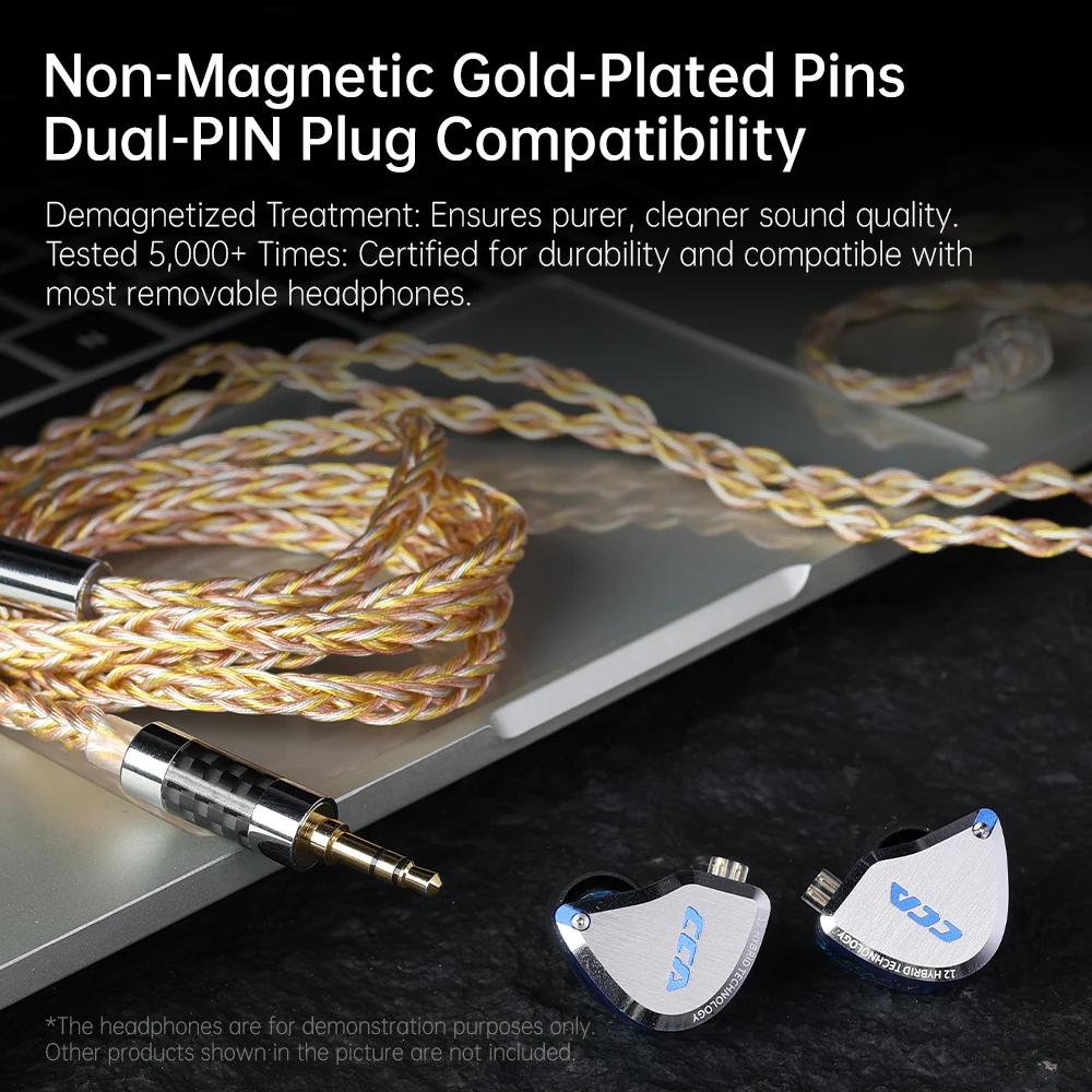 CCA high-purity 8-strand 784 oxygen free copper core braided headphone cable with 0.78Cpin suitable for KZ/ND/CCA headphones view 4