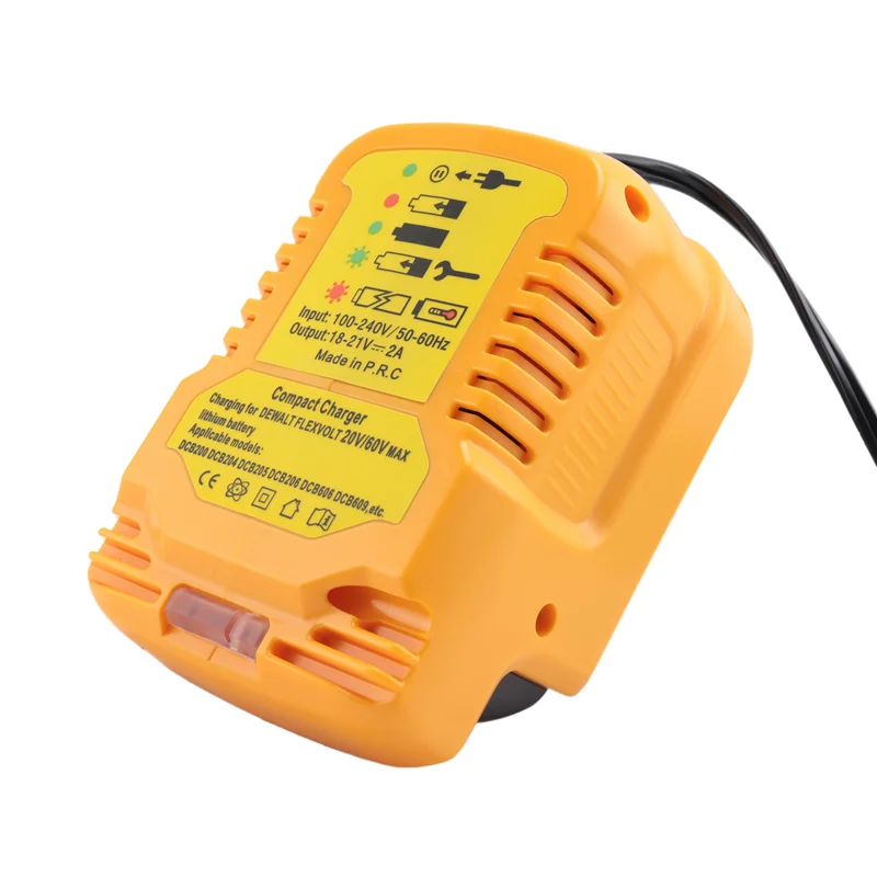 A96I-For  20V Battery Charger Mini Charger, Substitute For DCB112 For  20V/60V MAX Lithium- Batteries US Plug