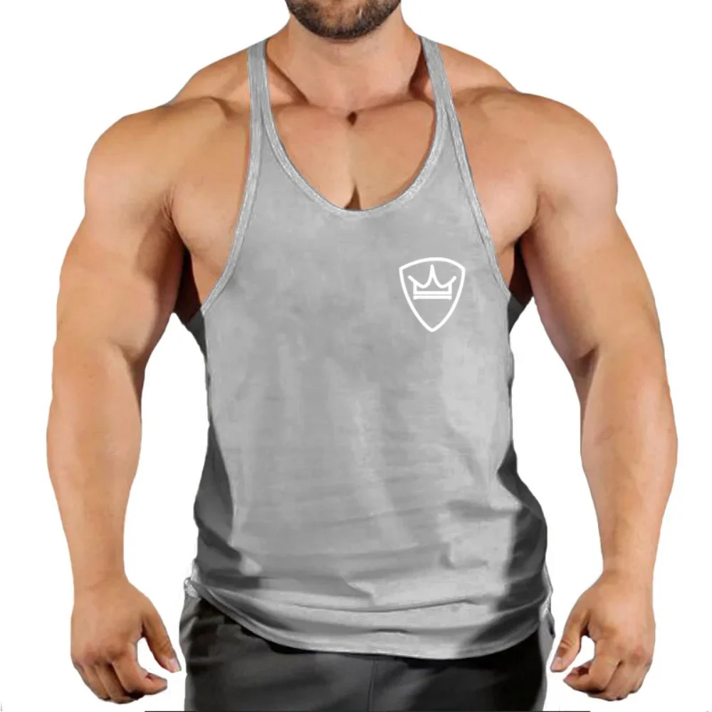 Chaleco de Fitness para hombre, moda muscular, gimnasio, Top de algodón sin mangas, chaleco de culturismo, ropa de entrenamiento holgada cómoda deportiva