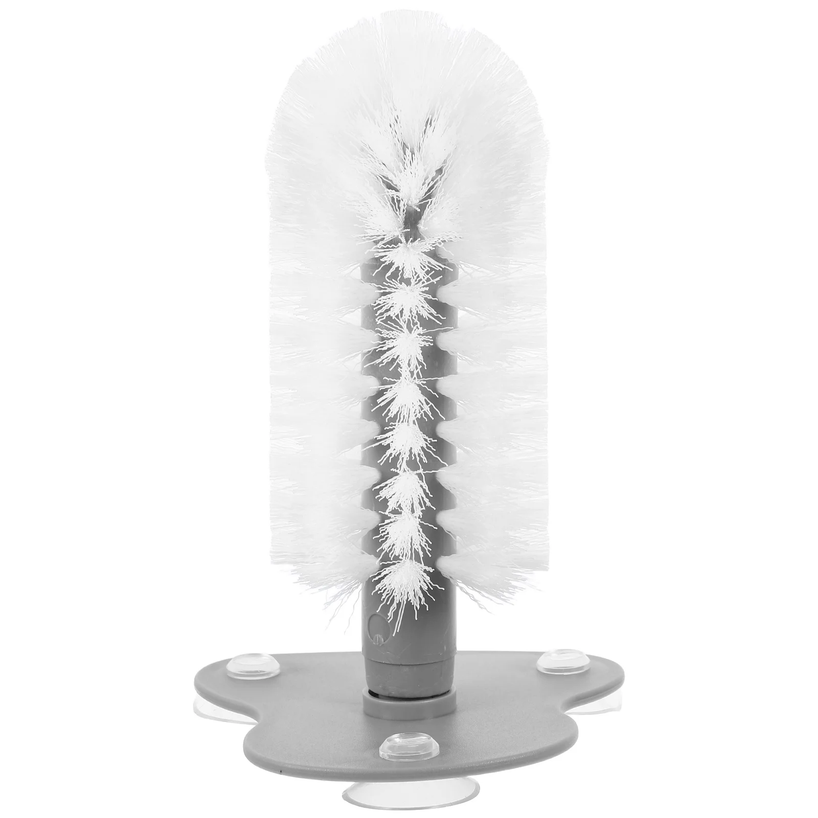 Turtle Shell Cleaning Brush with Cup for Easy Scrubbing Abs Grey