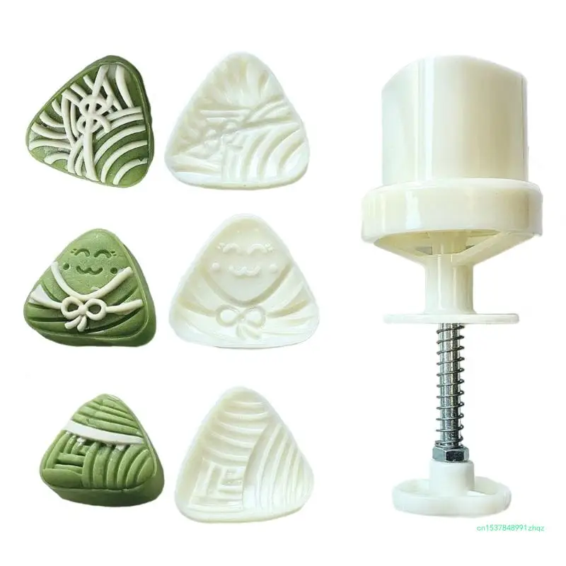 Plastic Mooncakes Molds Pastrys Stamps Zongzi Mooncakes Hand Press Molds