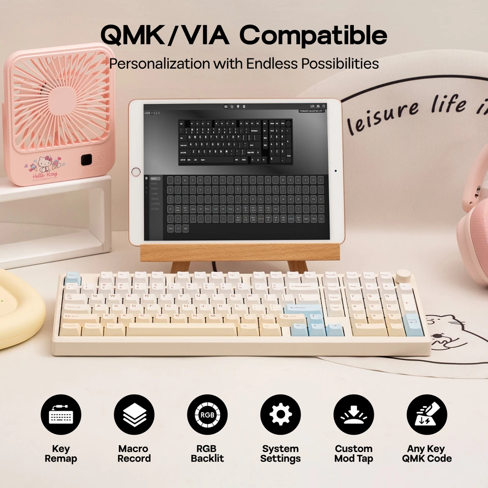 EPOMAKER Galaxy100 Lite QMK/VIA 96% ANSI US Layout Hot-Swap Wired