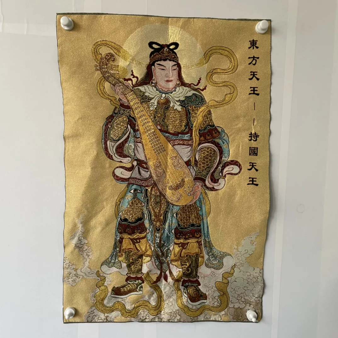 China Tibet Tibetan cloth silk embroidery Oriental Tianwang Thangka
