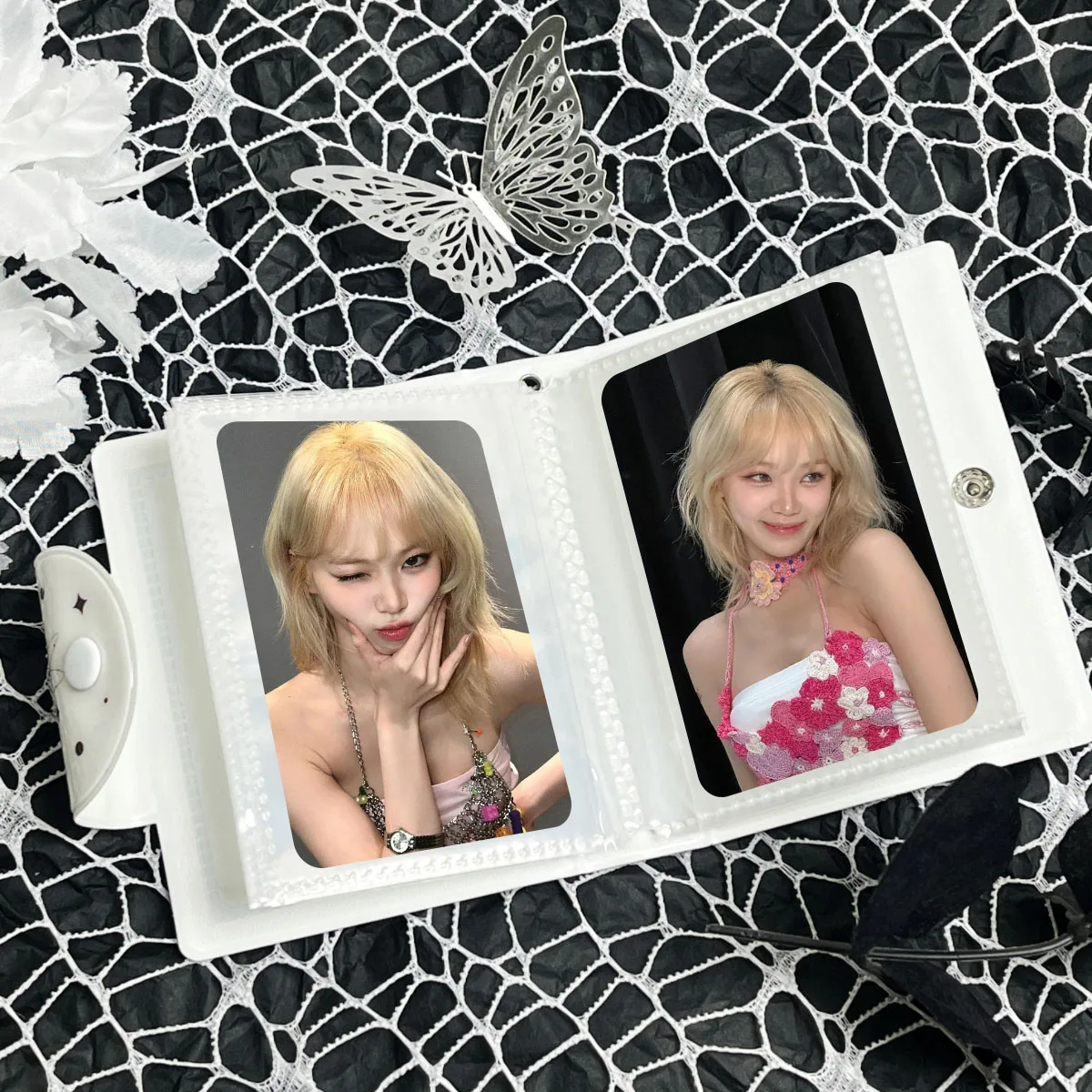 Black Butterfly Photo Small Card Bag Mini Album 3-3.5 Celebrity Album Cardbook Suitable for Celebrity Small Card Collection