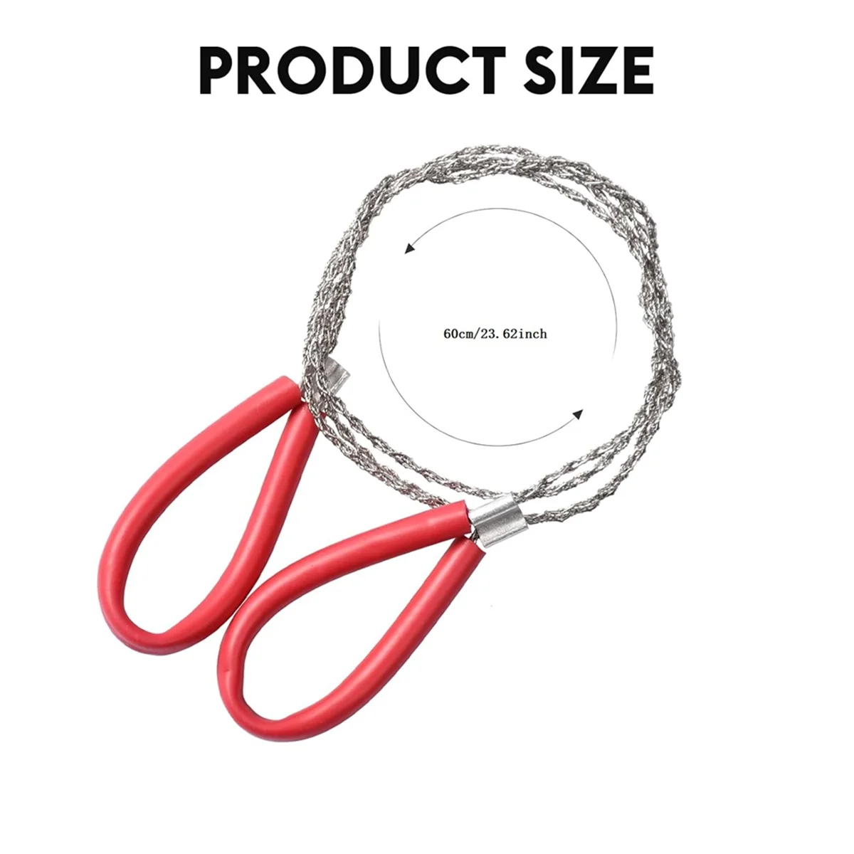 AA98 6Pcs Stainless Steel Cable Saw, Metal Wire Saw Hand Pocket String Emergency Rope Cutting Tools PVC Pipe Cutting Tool