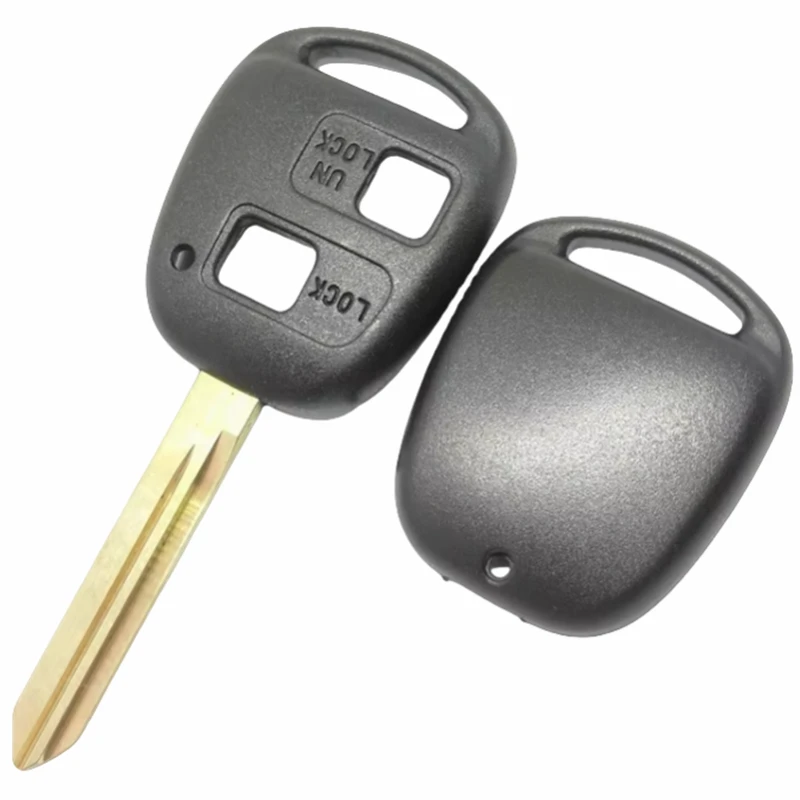 

FLYBETTTER OEM 10Pcs 2Button Replacement Key Case Remote Key Shell For Toyota Camry Rav4 Corolla Prado Yaris Tarago TOY47 Blade