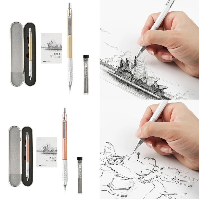 

Sketching Pencils Set with Case Metal Mechanical Pencils 0.5mm Automatic Drawing Pencils for Writing Draft Drawing 896C