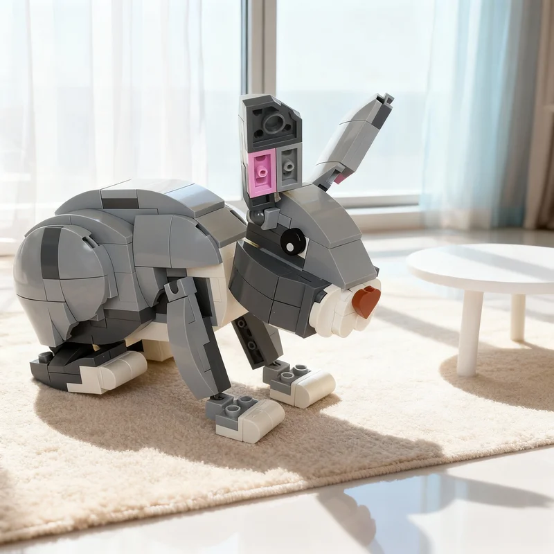 

253pcs MOC Rabbit Creator 3 1 Model Building Blocks Creative DIY Gift Display Decor Assemble Premium Adult Kids Desk Home Toy