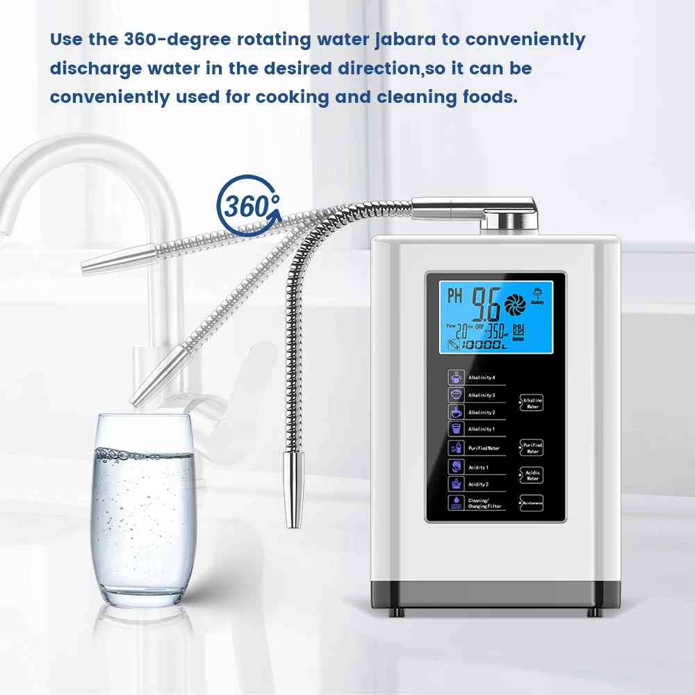 Alkalische Wassermaschine Ionisatoren PH-Wassergerät Alkalischer Wasserspender 5-Platten-Platinenbeschichtung Alkalische Wasserionisatormaschine