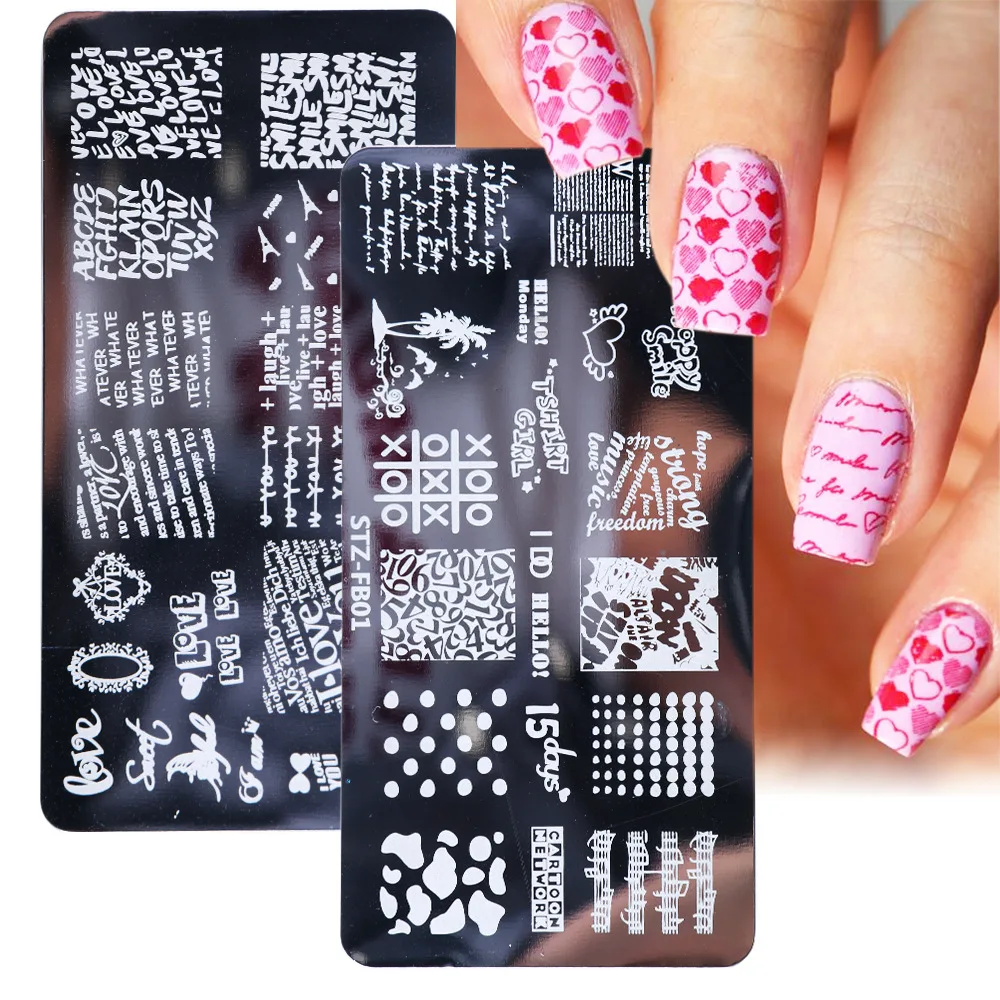 Flower Geometry Nail Stamping Plates Animal Leaves DIY Image Stencil for Nails Polish Printing Templates Tools