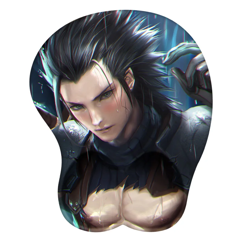 3D Mouse Pad Zack Fair Final Fantasy Anime Wrist Rest Desk MousePad Mat Gamer Accessory