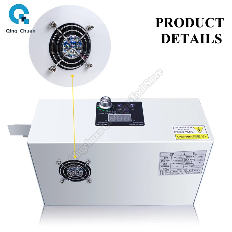 GLF-100 Continuous Sealing Machine Commercial Tea Bag Coffee Bag Aluminum Foil Bag Sealing Machine