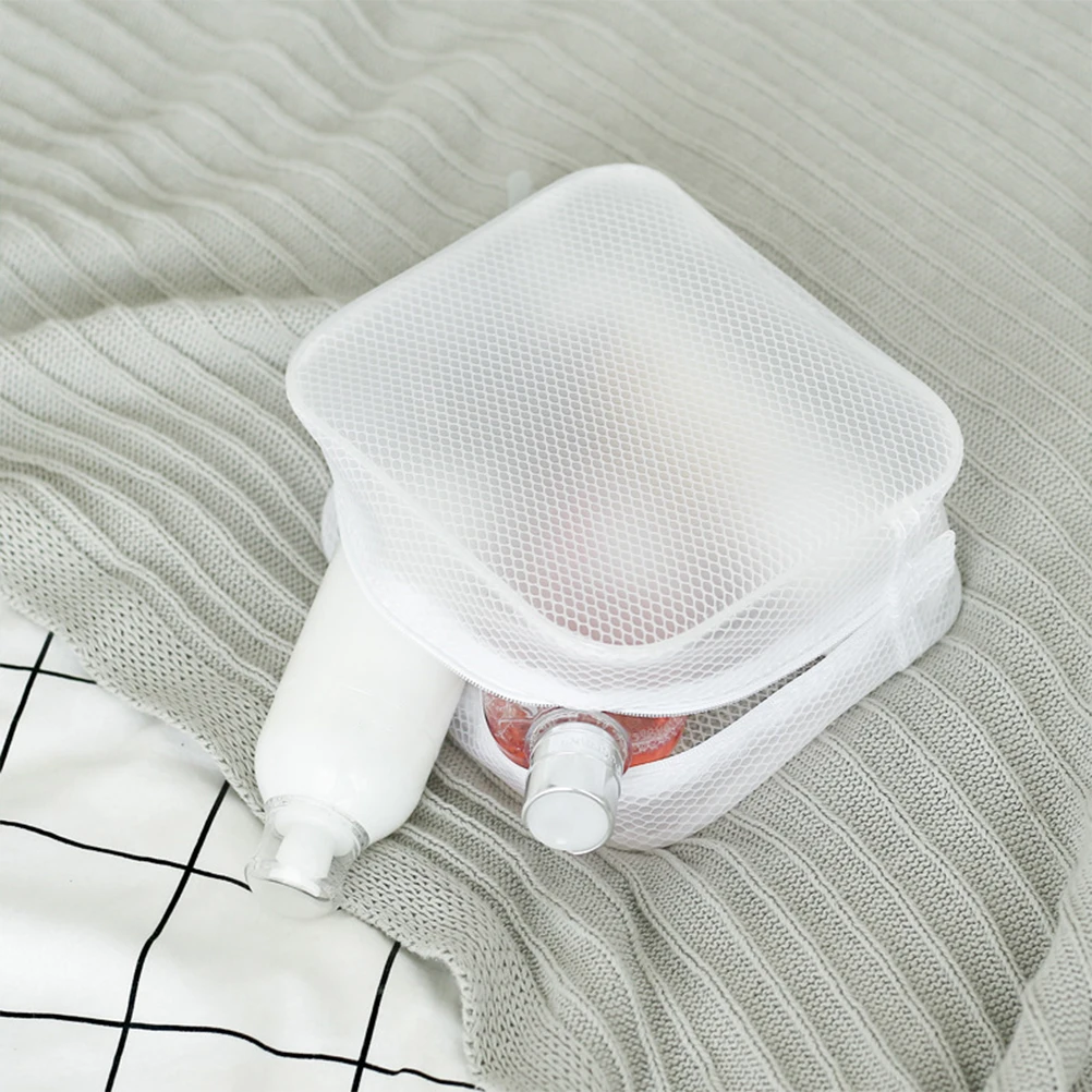 

Waterproof Toiletry Bag Medium Mesh Zipper Travel Size Bags Purse Organizer Pouch Storage Makeup Container