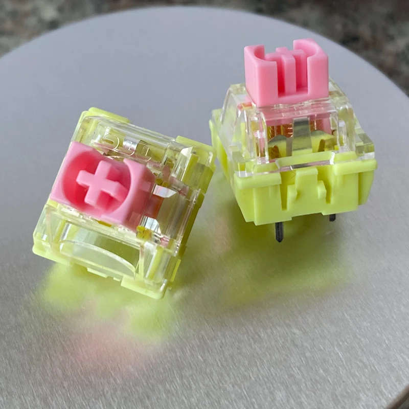 Interruptor TTC Gold Pink V2, nuevo, metralla de Pin plateado, 37gf, presión táctil, talón de rebote suave, lineal, sensación de mano, Teclado mecánico, switc