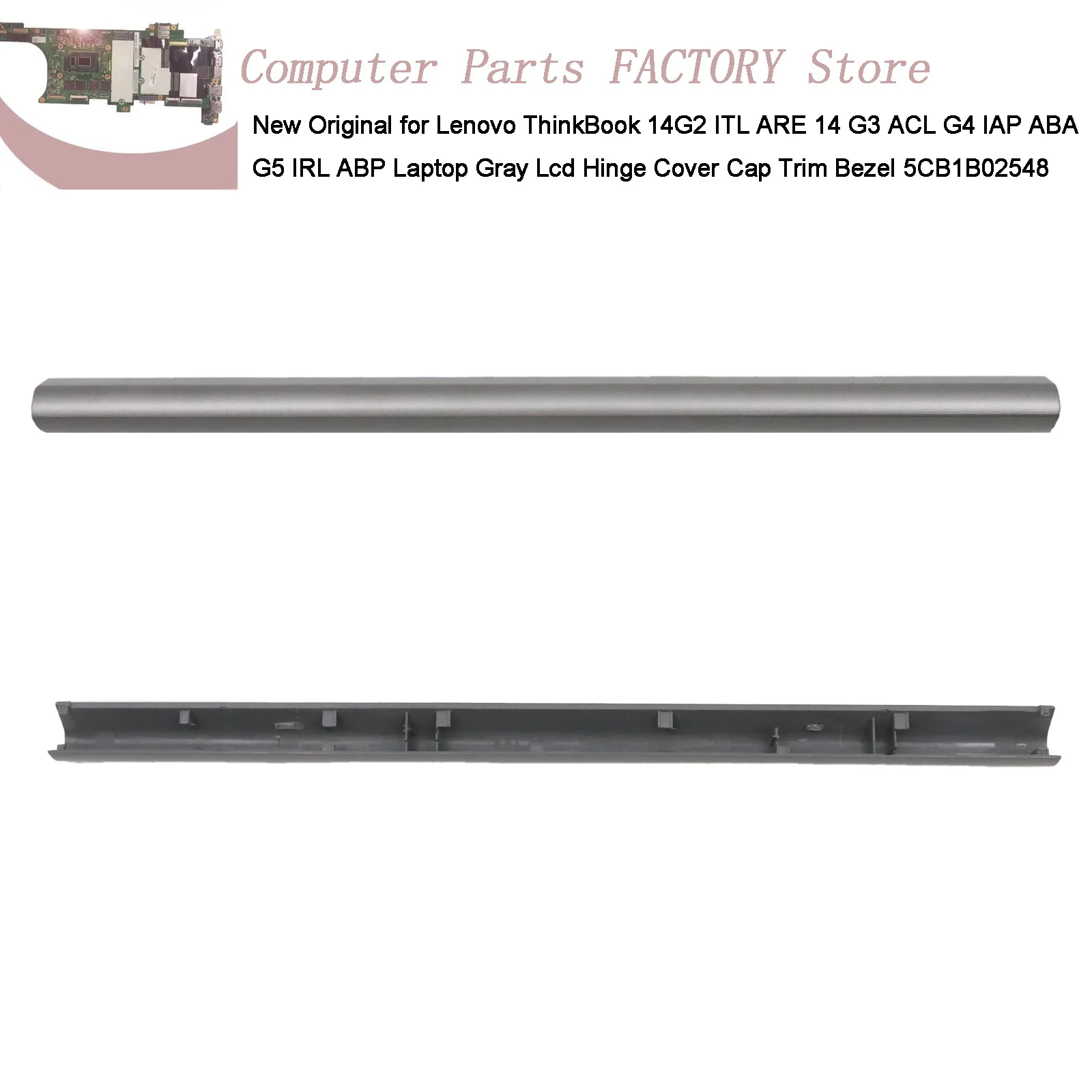 

Original for Lenovo ThinkBook 14G2 ITL ARE 14 G3 ACL G4 IAP ABA G5 IRL ABP Laptop Gray Lcd Hinge Cover Cap Trim Bezel 5CB1B02548
