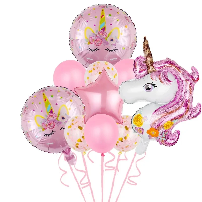 Disney globo de unicornio para fiesta de boda, combinación de globos, decoración de lugar de cumpleaños para niños