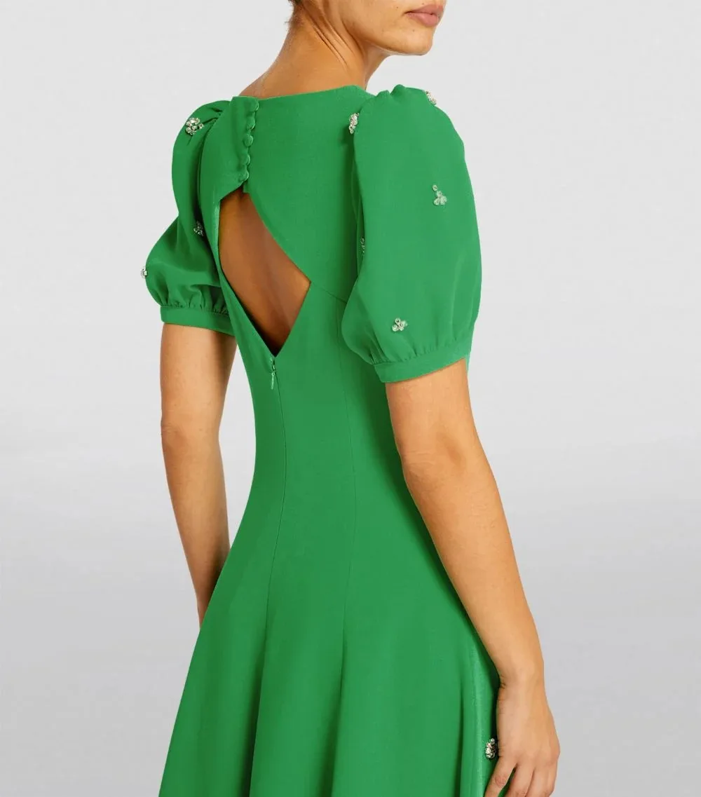 ミラグリーン バックレス プロムドレス 半袖 Aライン デカール カスタマイズ フォーマル イブニング フロアレングス Oネック ベスティドス デ ガラ 2025