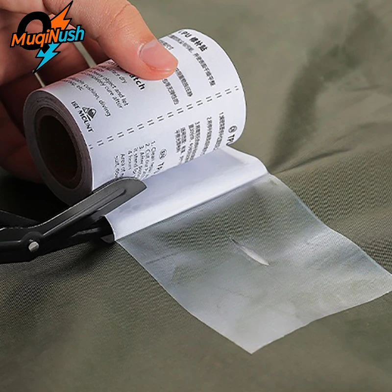

MuqiNush TPU Waterproof Transparent Repair Patch Inflatable Boat Film Tent Canopy Mat Floating Row Self-Adhesive Vinyl Tape