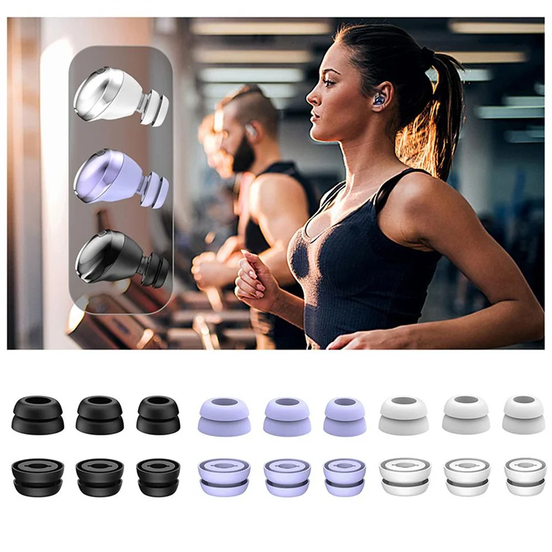 ABJT-3 Pair Silicone Earbuds Anti-Slip Anti-Lost Comfortable Ear Caps For Samsung Galaxy Buds Pro Headphones