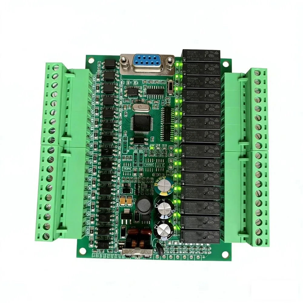 PLC Programmable Logic Controller Single Board PLC FX2N 30MR Online Monitor PLC, STM32 MCU 16 Input 14 Output
