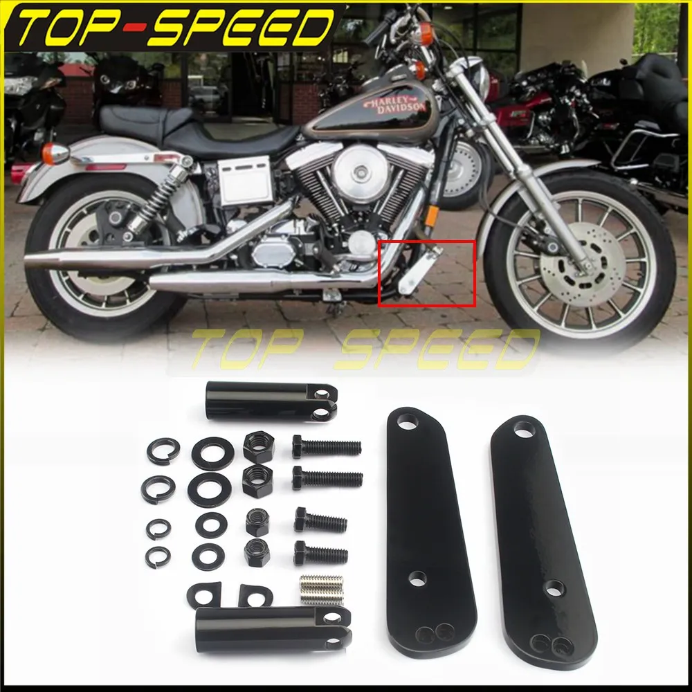 

Motorcycle Adjustable Highway Footrest Foot Pegs Mount Kit For Harley Dyna Fat Bob FXDF FXD Low Rider FXDL Super Glide Custom