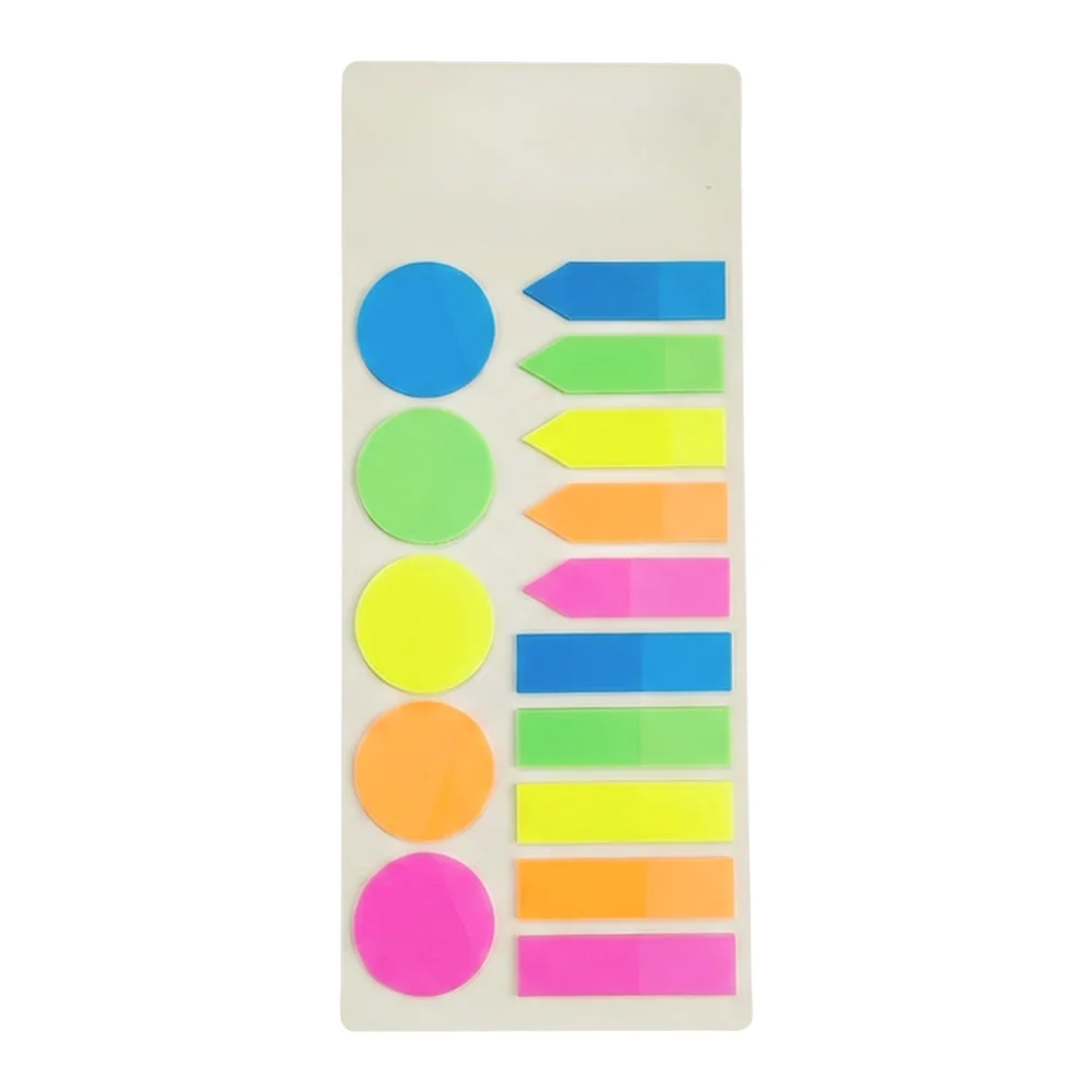 Alien Index Post Fluorescent Transparent Desk Memo Pads 20 Sheets PET BOPP Material Compatible with Highlighters and Pencils