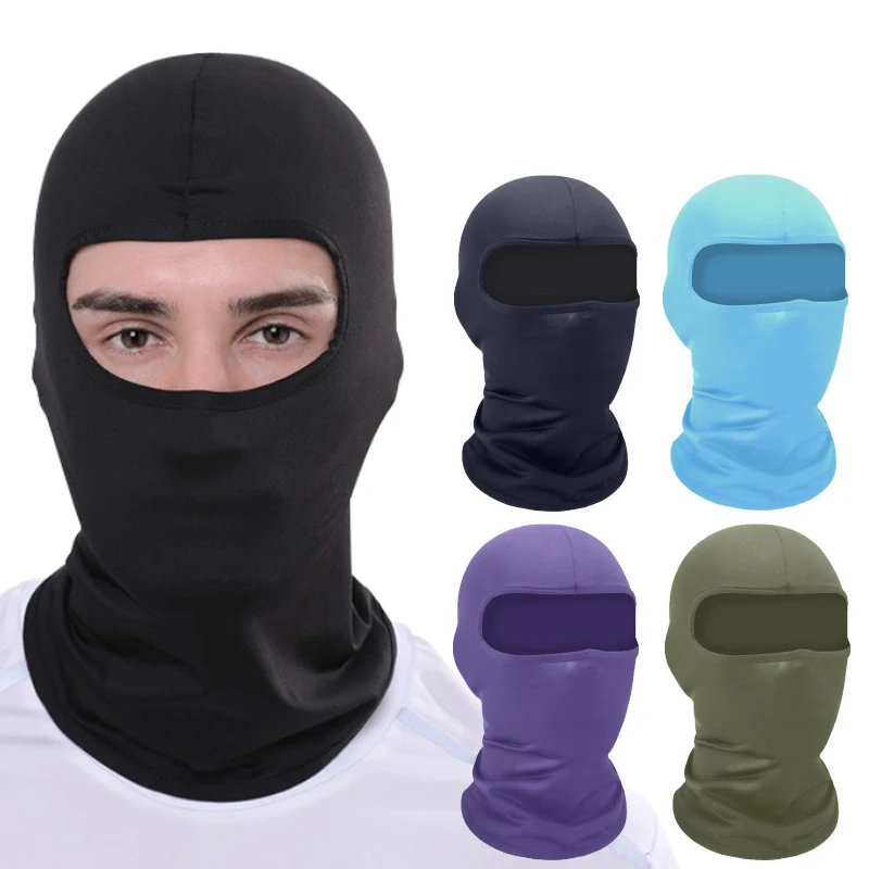 Mens Bicycle Balaclava Full Face Ski Mask Wearable Blanket Breathable Hiking Camping Hunting Tactical Airsoft Hat Neck Coverage