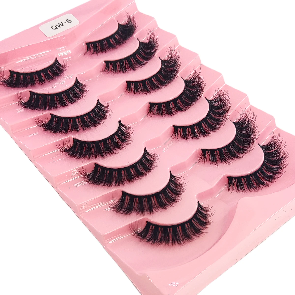 5/7ペア ナチュラル ロシアン ストリップ ラッシュ ふわふわミンク ラッシュ 3Dつけまつげ ふわふわボリュームまつげ つけまつげエクステ