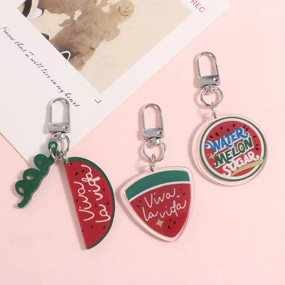 Acrylic Shining Watermelon Keychain Viva La Vida Summer Fruit Acrylic Watermelon Pendant Cosplay Creative Bag