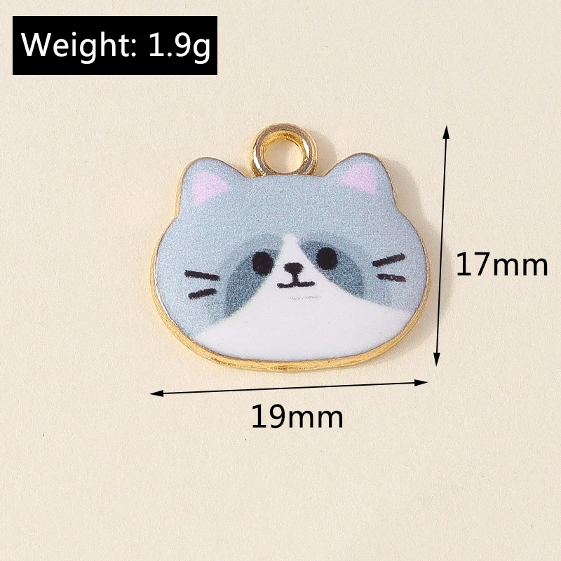10 Stück Cartoon-Emaille-Tieranhänger in Form von Katze, Hummer und Libelle zum Basteln von Ohrringen, Halsketten, DIY-Bastelarbeiten und Schmuckzubehör – Detail 9