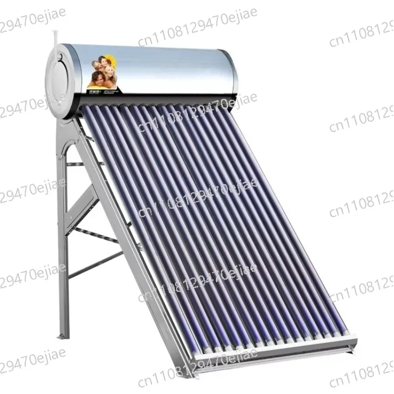 300L Solar Water Heater with 20 High Efficiency Tubes, Home Outdoor Energy Saving Solar Heating System