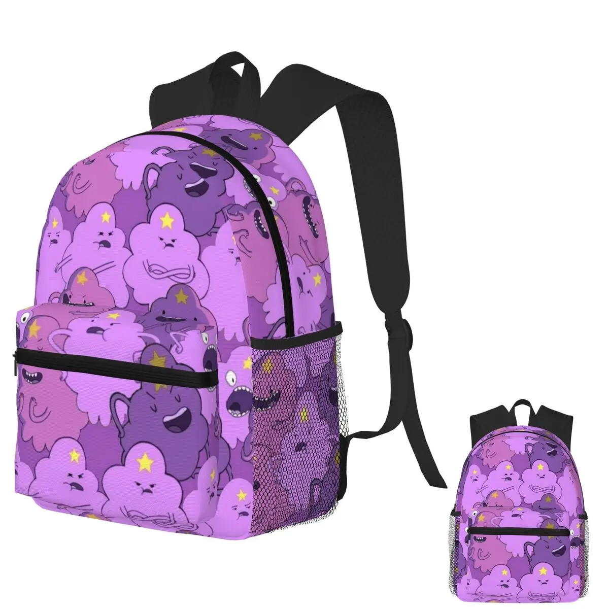 

Бэтмен AT Adventure Time Lumpy Space Princess Студенческий рюкзак Школьная сумка Походная дорожная рюкзак Модная сумка для книг Сумки на плечо