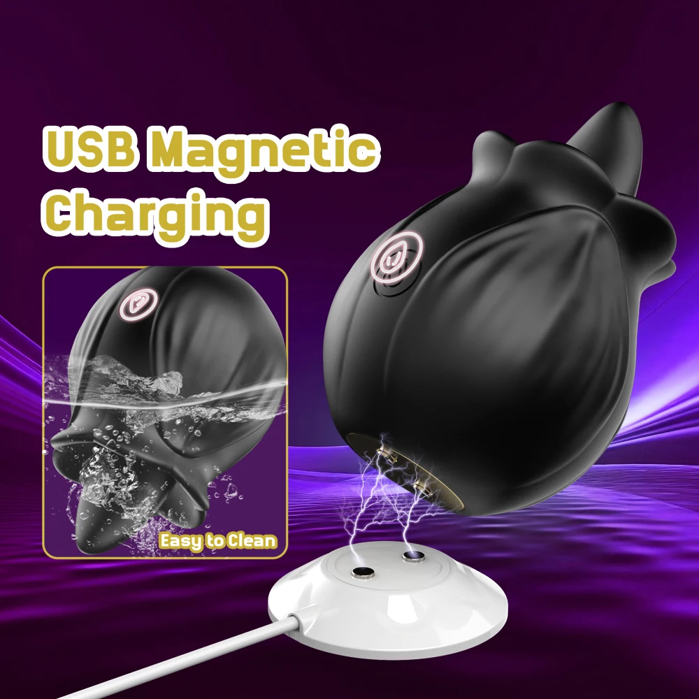 هزاز قوي لعق اللسان للنساء جهاز تحفيز البظر مدلك حلمات الفم الأنثوية البظر تهتز ألعاب جنسية وردية للبالغين #5