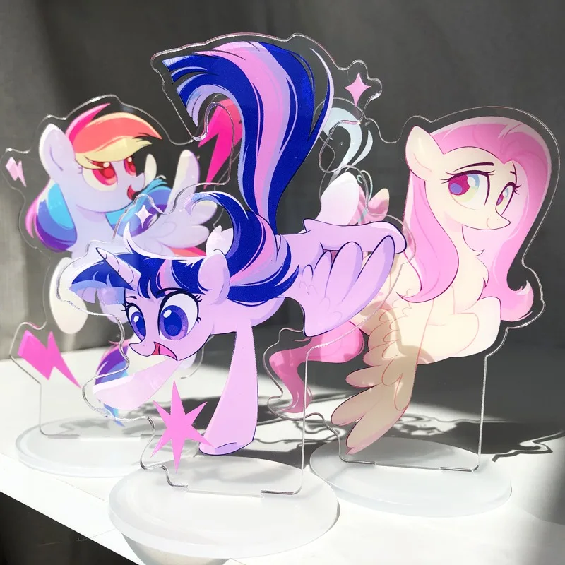 

Rainbow Pony Acrylic Stand, My Little Pony Mlp, Biki, Soft, Rare, Rainbow, Daisy Peripheral, Handcrafted Model Gift Toys