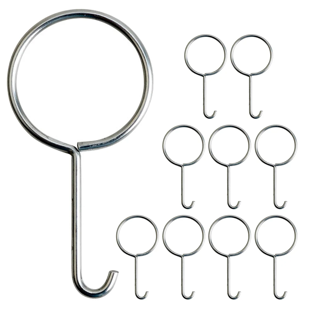 

10 Pcs Puller Shower Drain Removal Tool Machine Rack Hoist Lifting Hook Hooks Stainless Steel