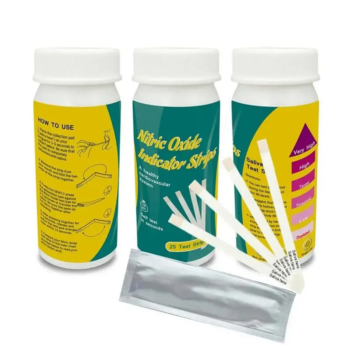 Bandelettes de test d'indicateur d'oxyde nitrique BHBL – Test rapide des niveaux de nitrites salivaires – Résultats rapides – Oxyde nitrique
