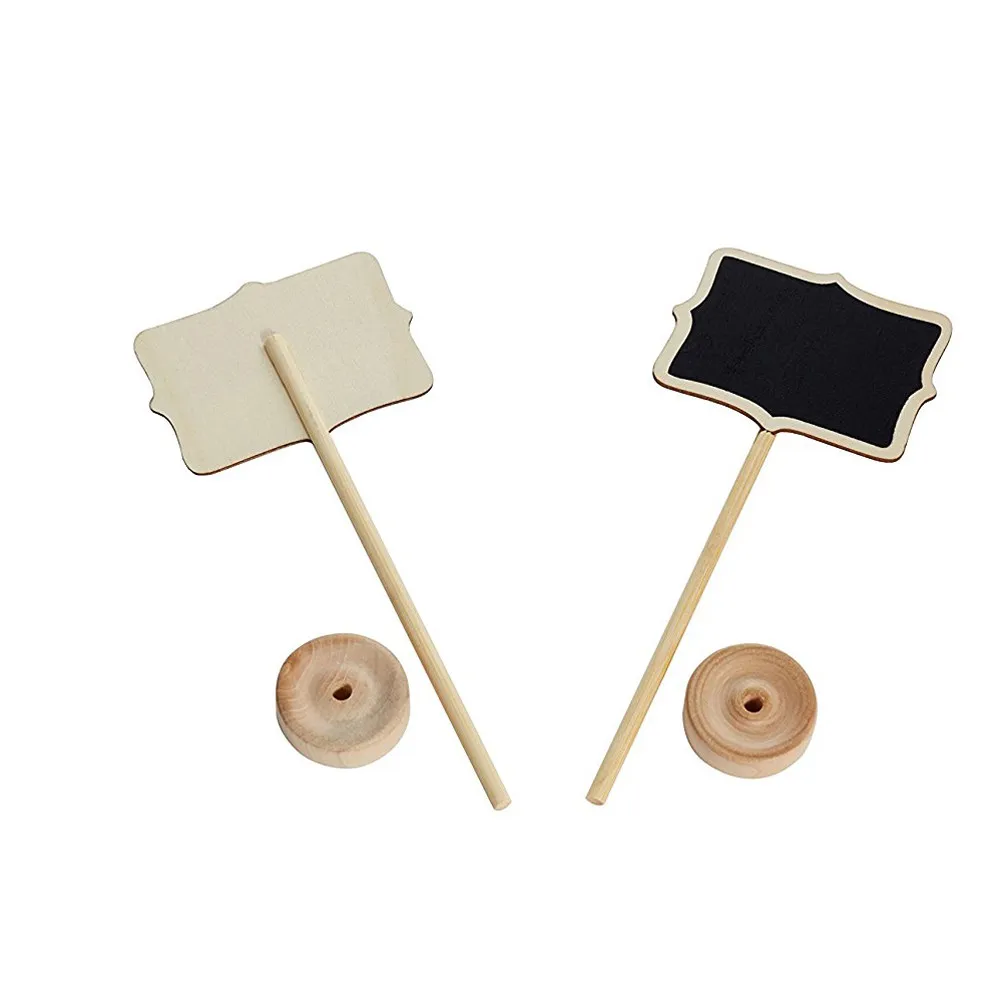 

Набор из 10 мини-досок из самшита с подставкой-мольбертом для номеров столов на свадьбу, этикеток для еды, украшений для вечеринок, напоминаний