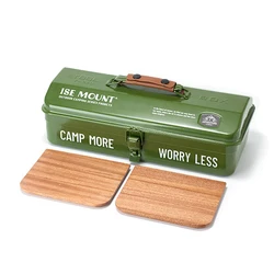 Outdoor Tools Storage Box with Handle Portable Camping Picnic Hand Box Metal Tools Storage Box Sundries Storage Box