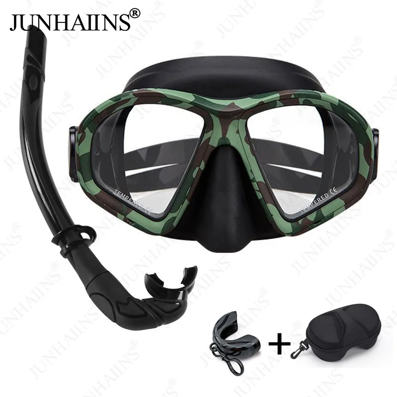 JUNHAIINS diving mask Low capacity multi-purpose diving mask Adult scuba diving mask Men's and women's diving goggles Diving