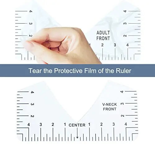 Tshirt Ruler Guide for Vinyl Alignment, T Shirt Rulers to Center Designs, PVC Measurement Template, Sewing Supplies Accessories