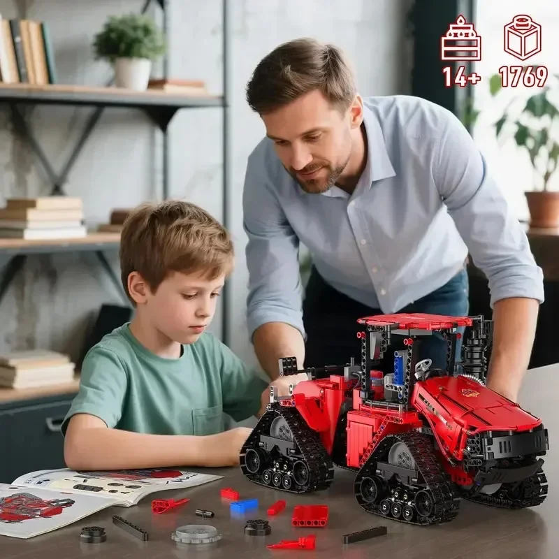 

Конструктор Mould King 18020: Техническая модель автомобиля MOC-35270, пневматический гусеничный трактор с управлением через приложение и пультом ДУ, набор строительных блоков, подарок для детей на Рождество
